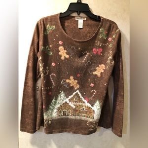 Rebecca Malone Christmas top Size Large